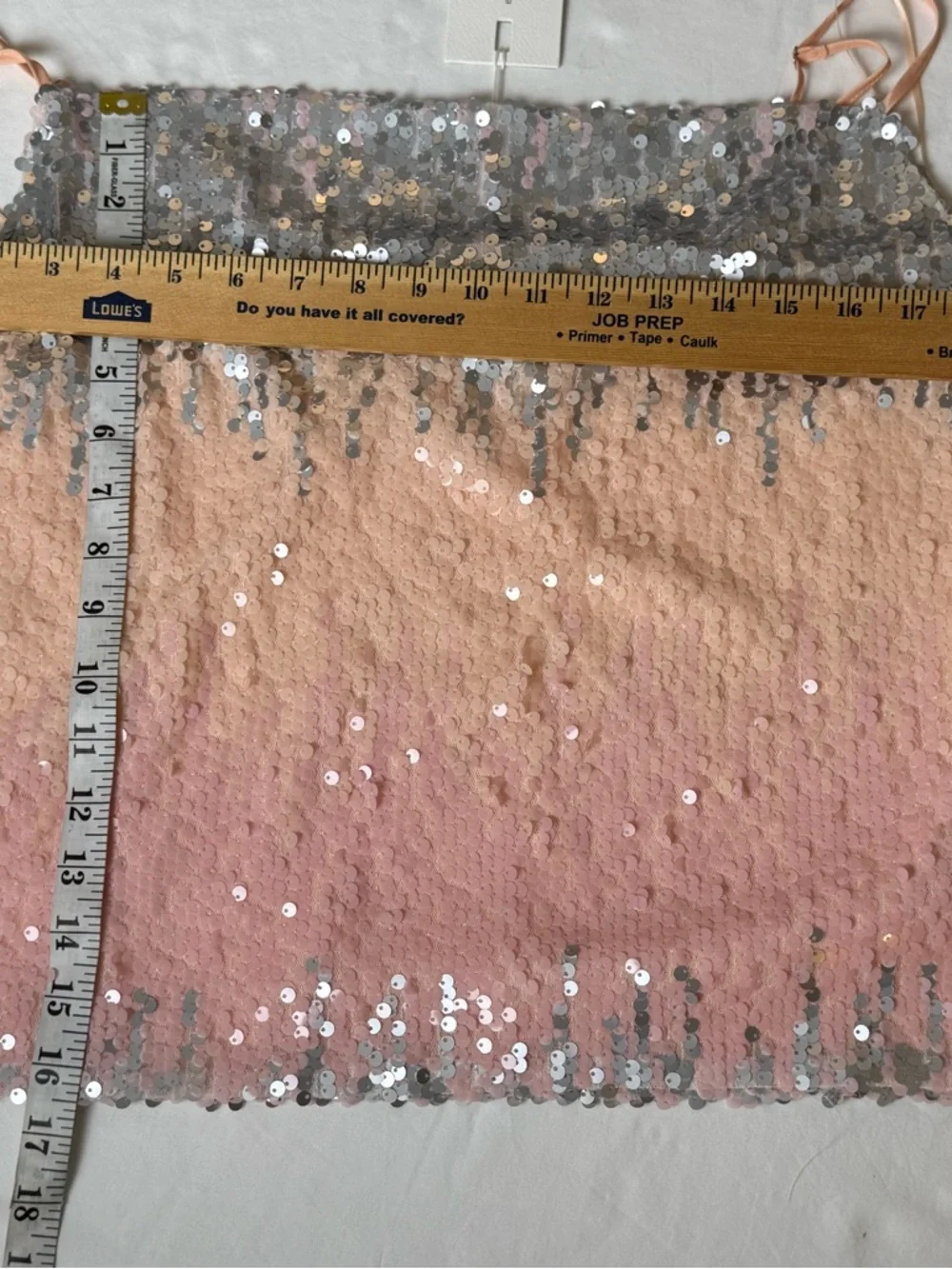 Endless Rose Silver to Peach Ombre Sequin Cowl Camisole - Picture 7 of 10